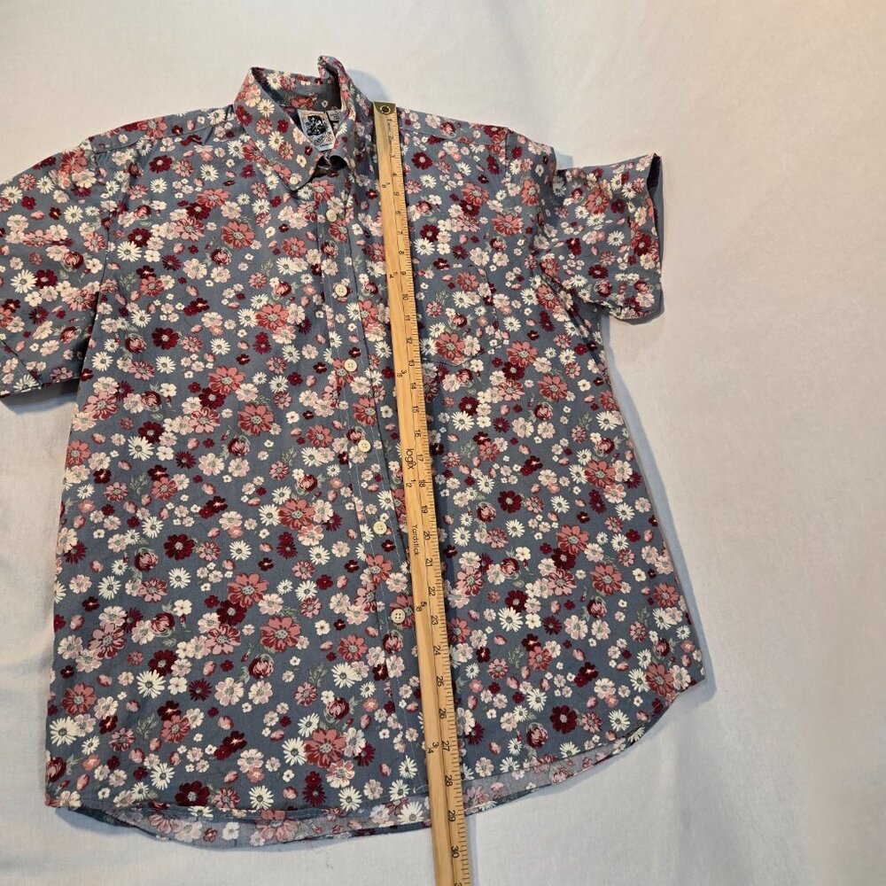 Vintage KENNINGTON LTD. Grandpa UNISEX Festival Green Floral Shirt Men's Size L. - Picture 14 of 16